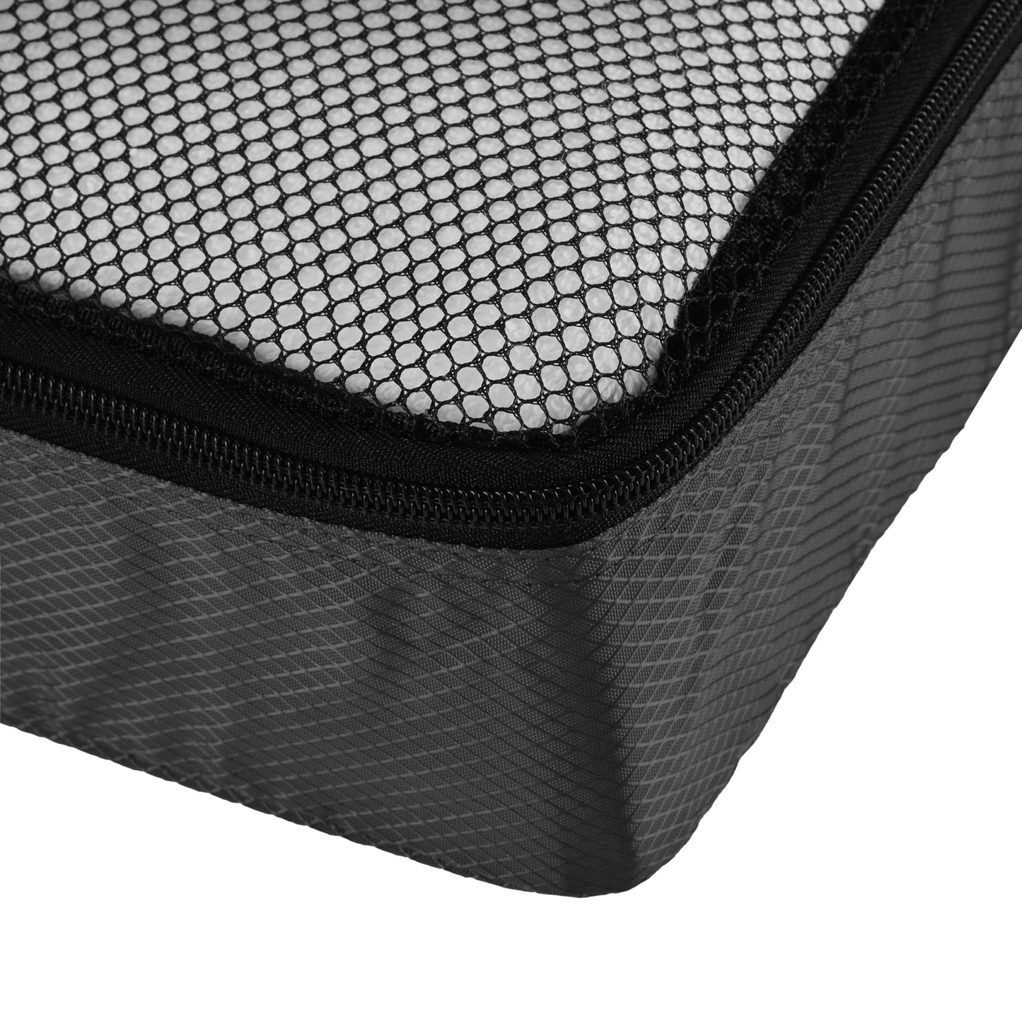 👉 Packwürfel Set für Koffer – 4-teiliges Reise-Organizer Set mit Reißverschluss, mittelgroß, Schwarz